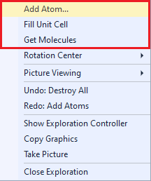 Context menu of graphics view when picture is empty