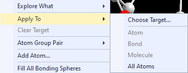 Screenshot of context menu when no reference object is pre-selected