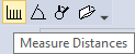 Toolbar for measuring distances, angles, torsion angles, and angles between planes etc.